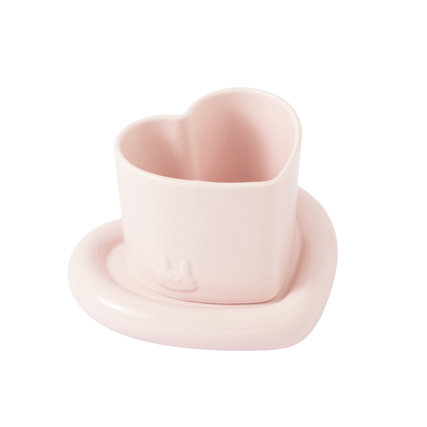 Heart-Shaped Mug with Coaster